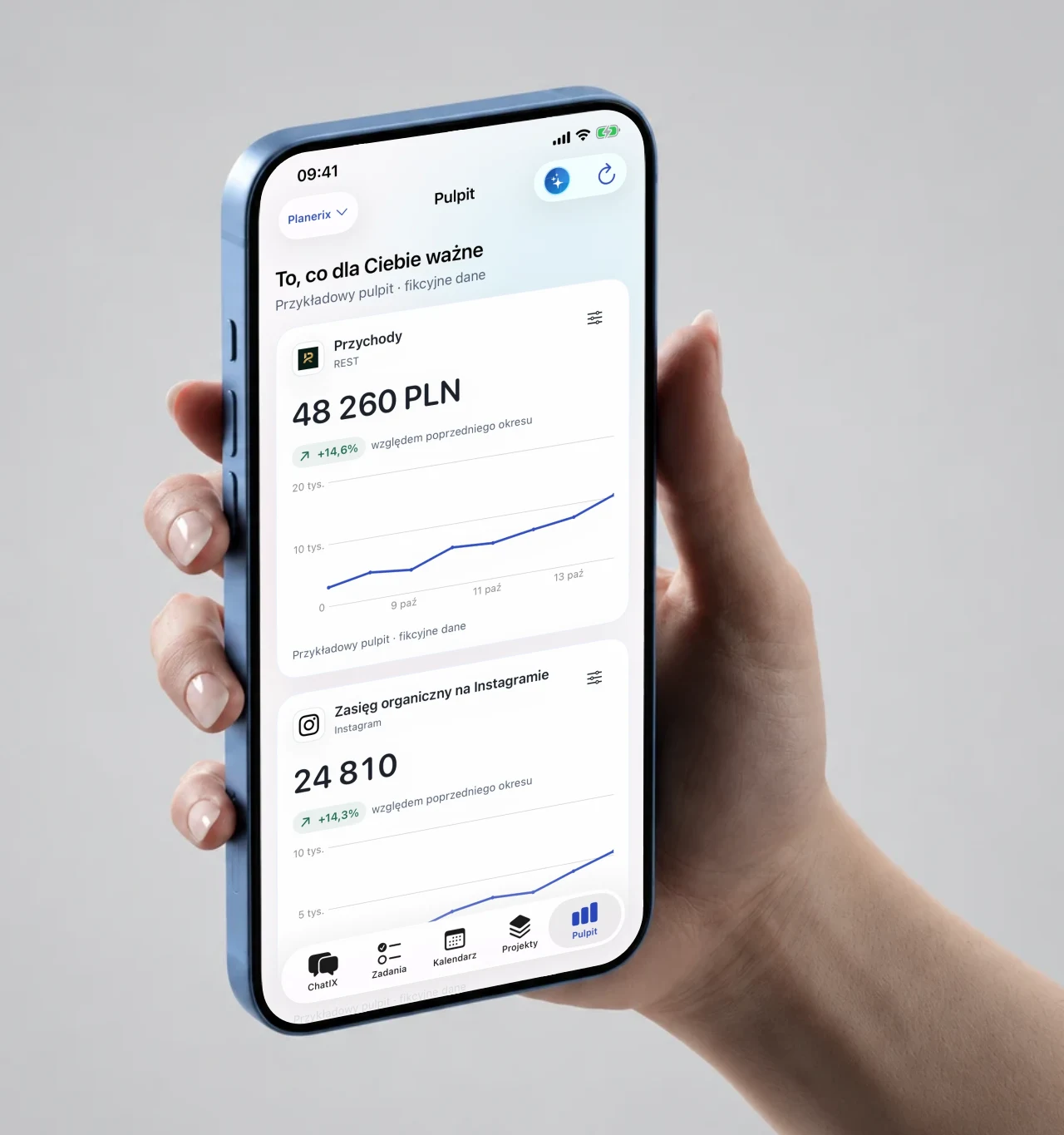Planerix Mobile · Dashboard